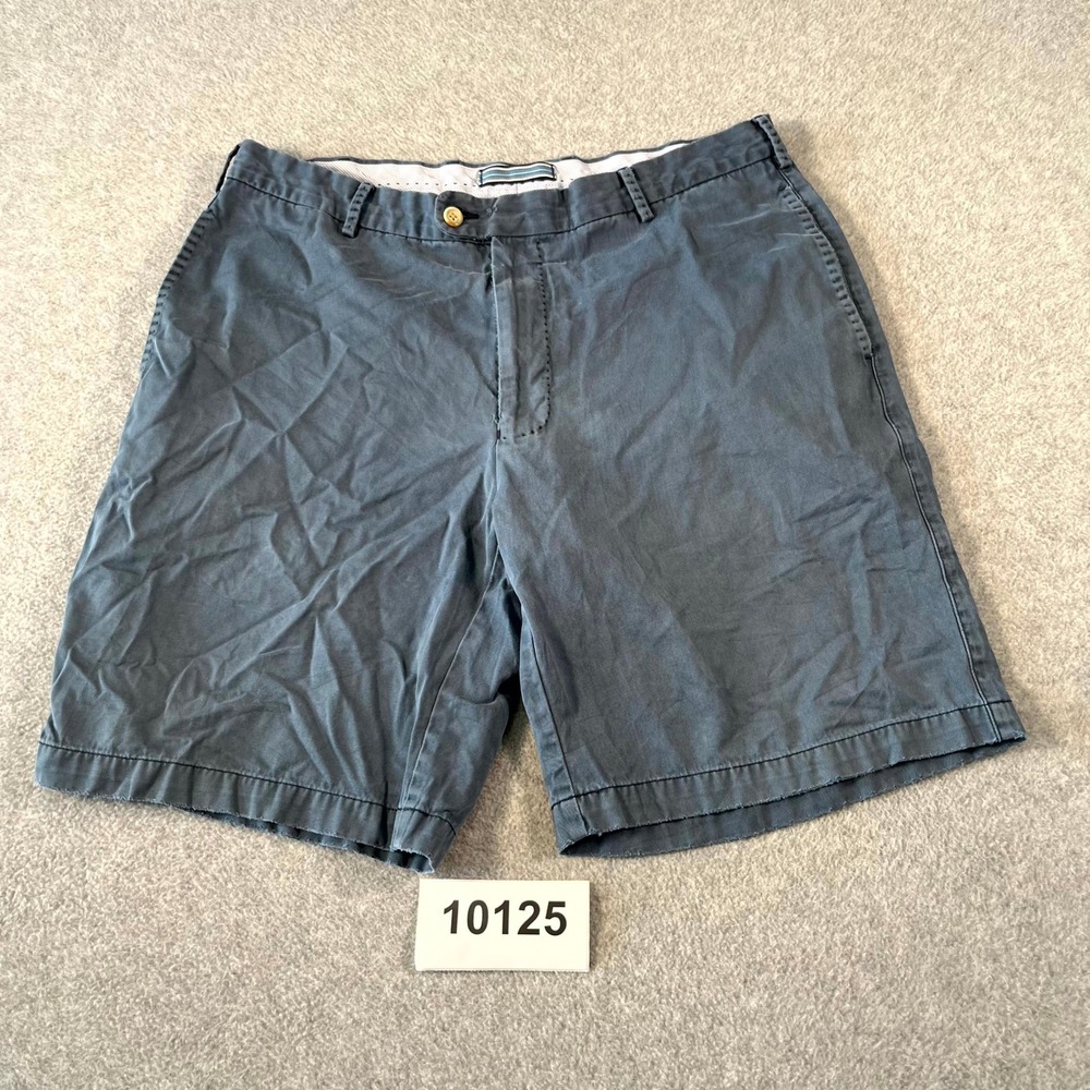 Peter Millar Golf Chino Shorts Men 36 Navy Relaxed Flat Front Comfort Waistband